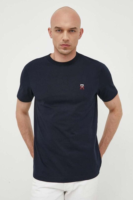 

Хлопковая футболка Tommy Hilfiger, темно-синий