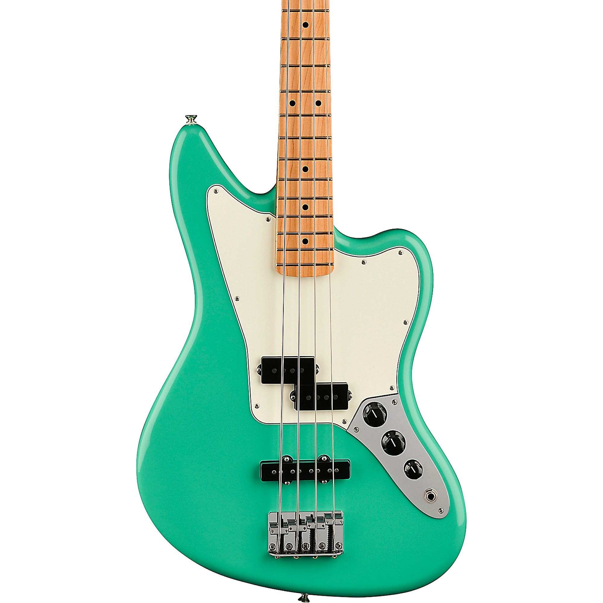 Fender Player Jaguar Bass Клен Накладка на гриф Морская пена Зеленый