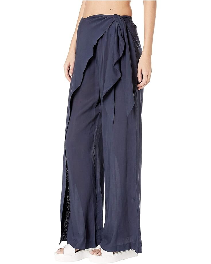 

Брюки Jonathan Simkhai Hawaiin Sarong Wrap Pant, цвет Midnight