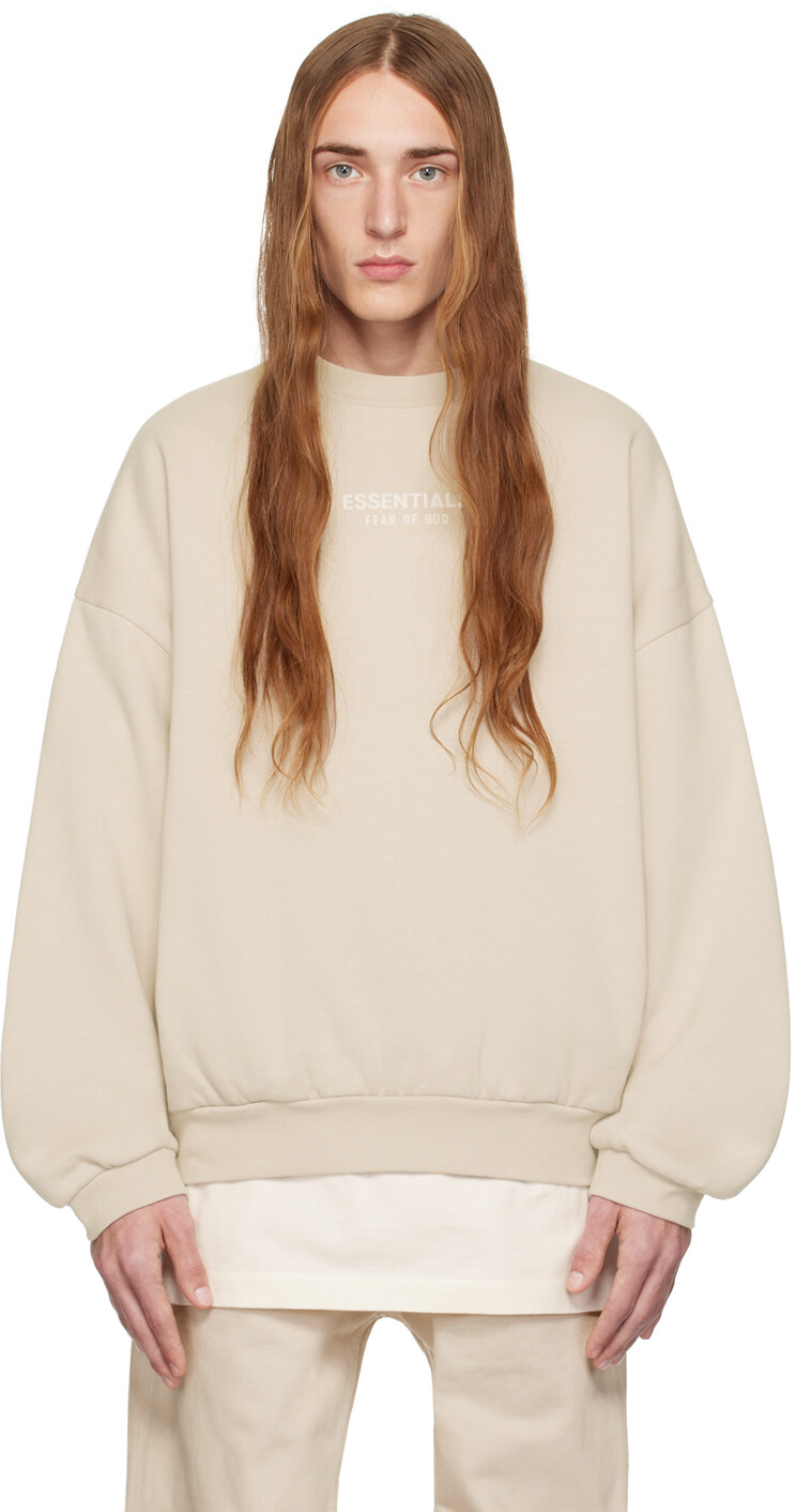 

Серо-коричневый свитшот с круглым вырезом Fear of God ESSENTIALS