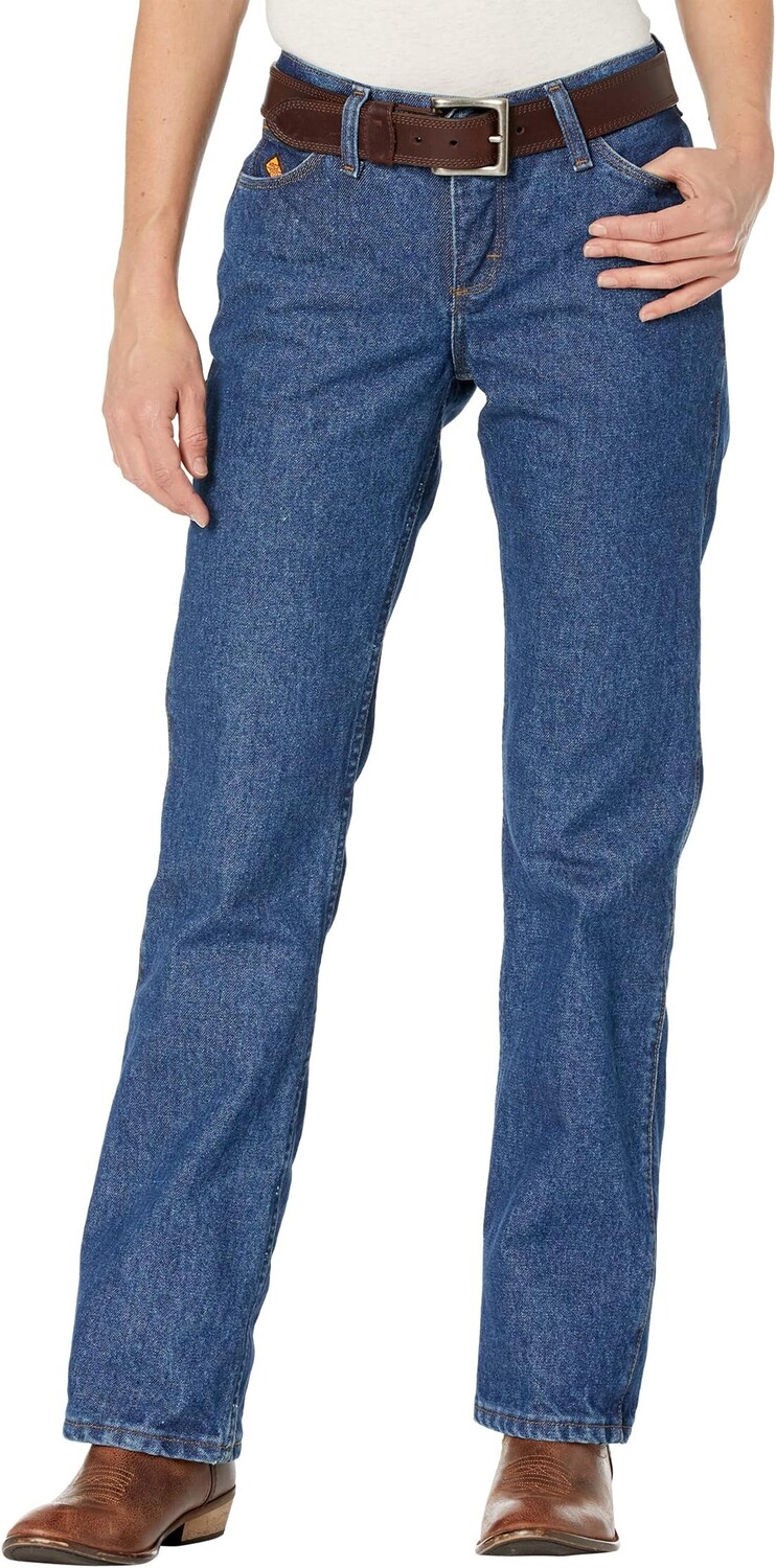 

Джинсы Western Flame Resistant Jeans Mid-Rise Bootcut Wrangler, цвет Blue Stone