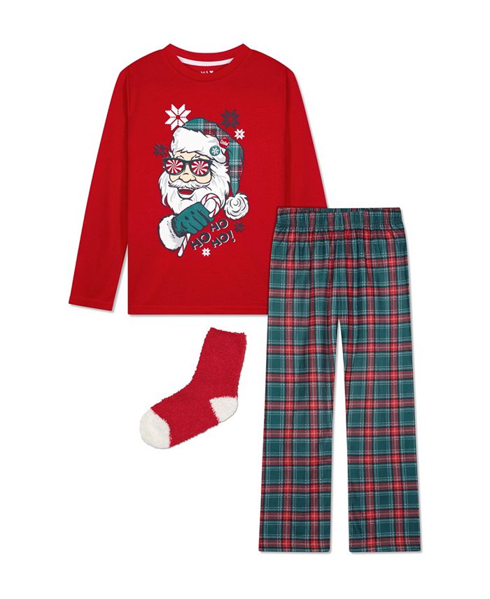 Комплект пижам для маленьких мальчиков, 2 шт., носки, 3 шт. Max & Olivia, красный