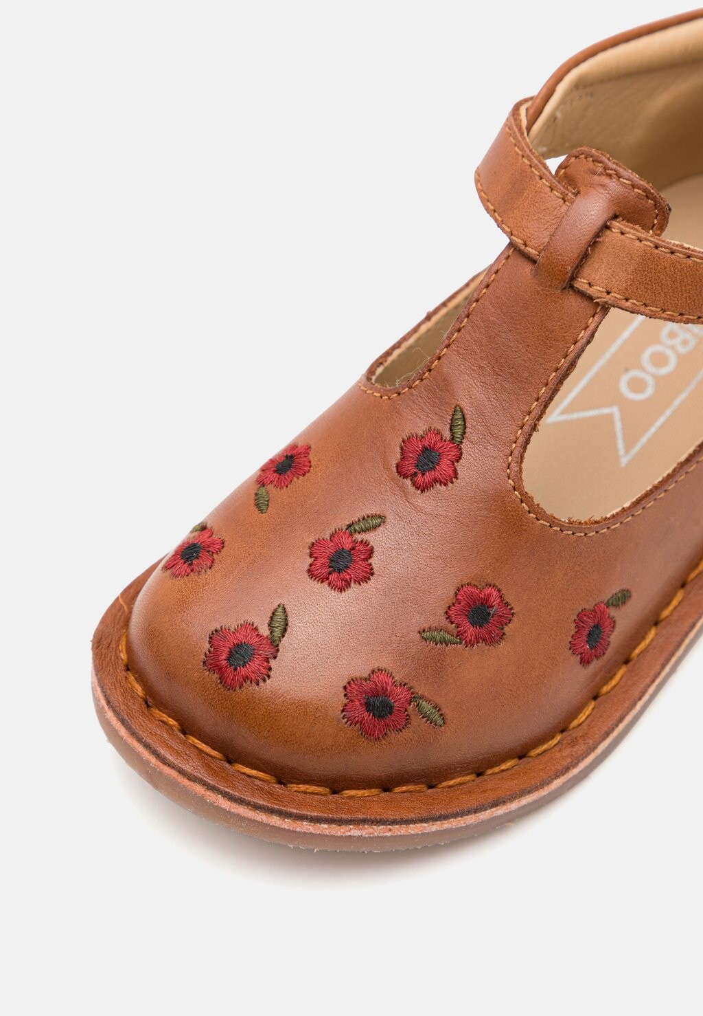 

Балетки с ремешками LEATHER Friboo, коньяк