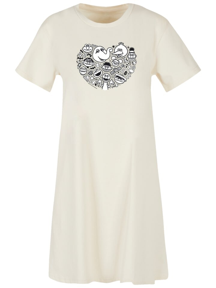 

Футболка F4NT4STIC Kleid Sesamstraße Family, цвет whitesand