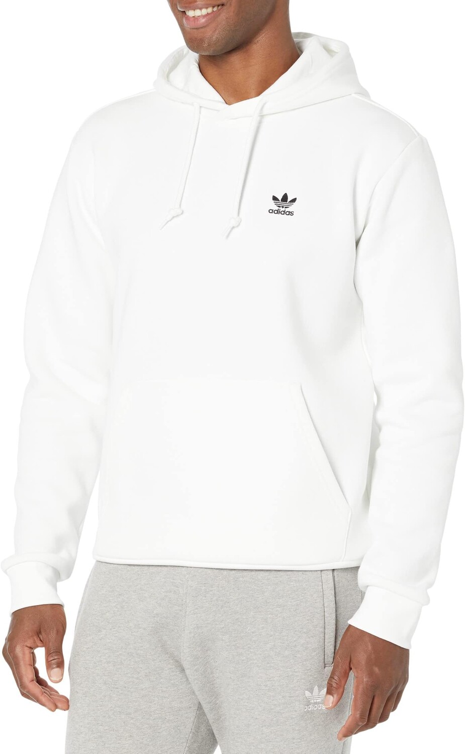 

Пуловер с капюшоном Trefoil Essentials adidas, белый