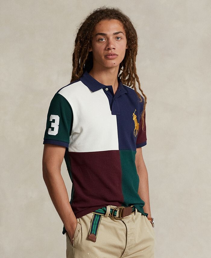 

Мужская рубашка поло Slim Fit Big Pony на заказ Polo Ralph Lauren, цвет Cruise Navy Multi