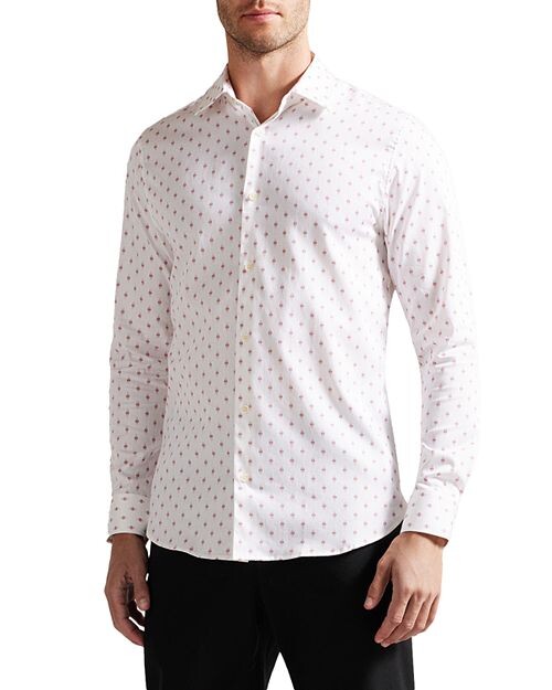 

Рубашка стандартного кроя с принтом Ardea Pen Dot Geo Ted Baker, цвет White