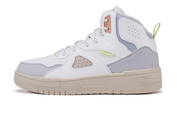 

Кроссовки XTEP Skateboarding Shoes Women's High-top White/Gray, белый/серый