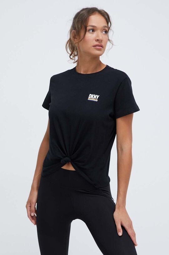 

Хлопковая футболка Dkny DKNY, черный