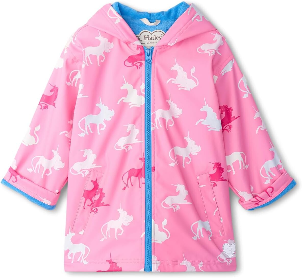 

Куртка Hatley Kids Mystical Unicorn Zip Up Rain Jacket, цвет Sachet Pink