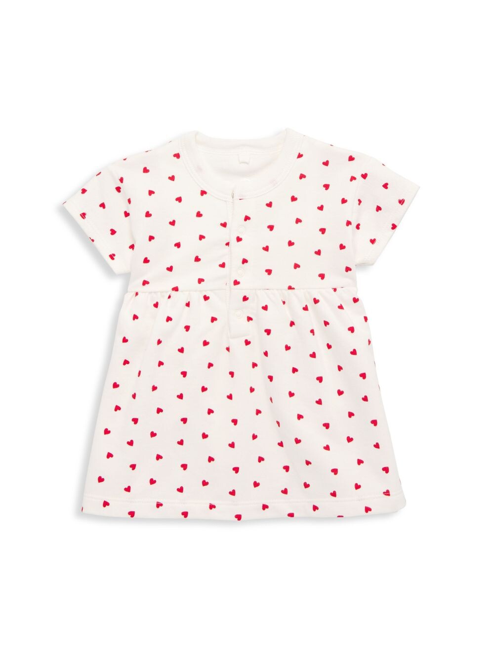 

Хлопковое платье Little Heart для девочки Petit Bateau, белый