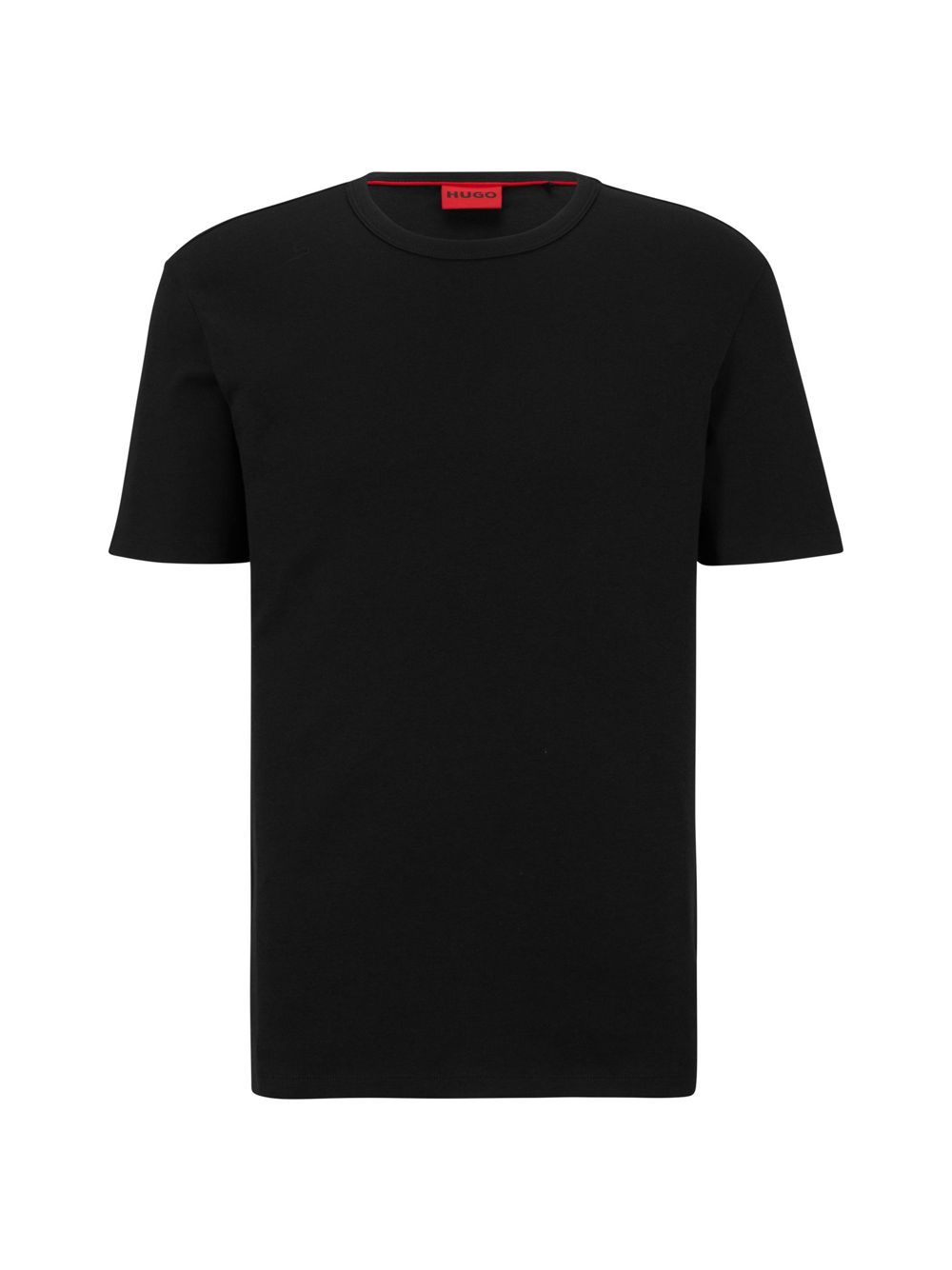 Футболка Pima-Cotton Regular Fit с контрастным логотипом HUGO, черный футболка hugo pima cotton regular fit with contrast logo чёрный