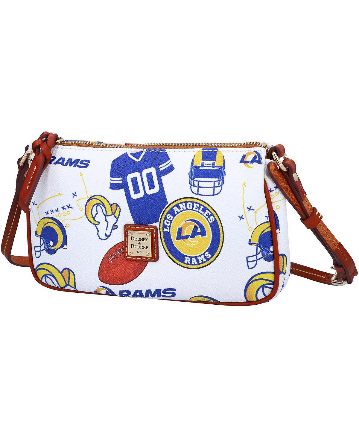 

Женская сумка через плечо Los Angeles Rams Gameday Lexi с небольшим футляром для монет Dooney & Bourke, белый