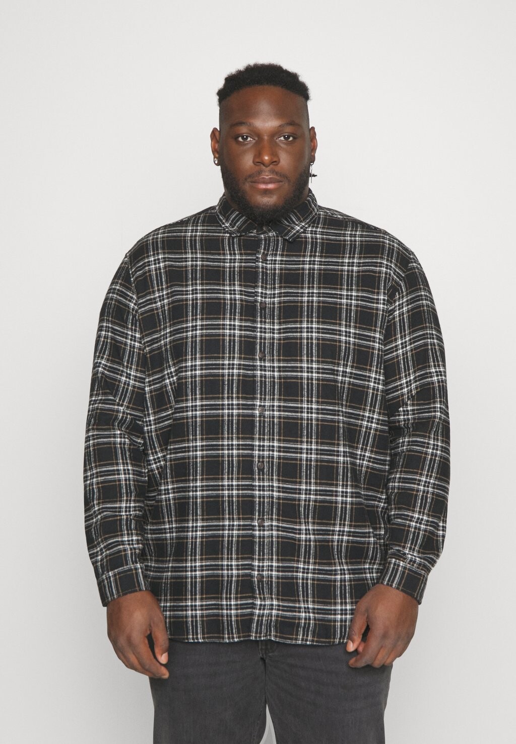 

Рубашка Plain Fall Check Ls Pls Jack & Jones, черный