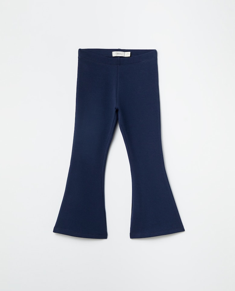 Плюшевые брюки-клеш для девочки Sfera, темно-синий расклешенные брюки zara молочный