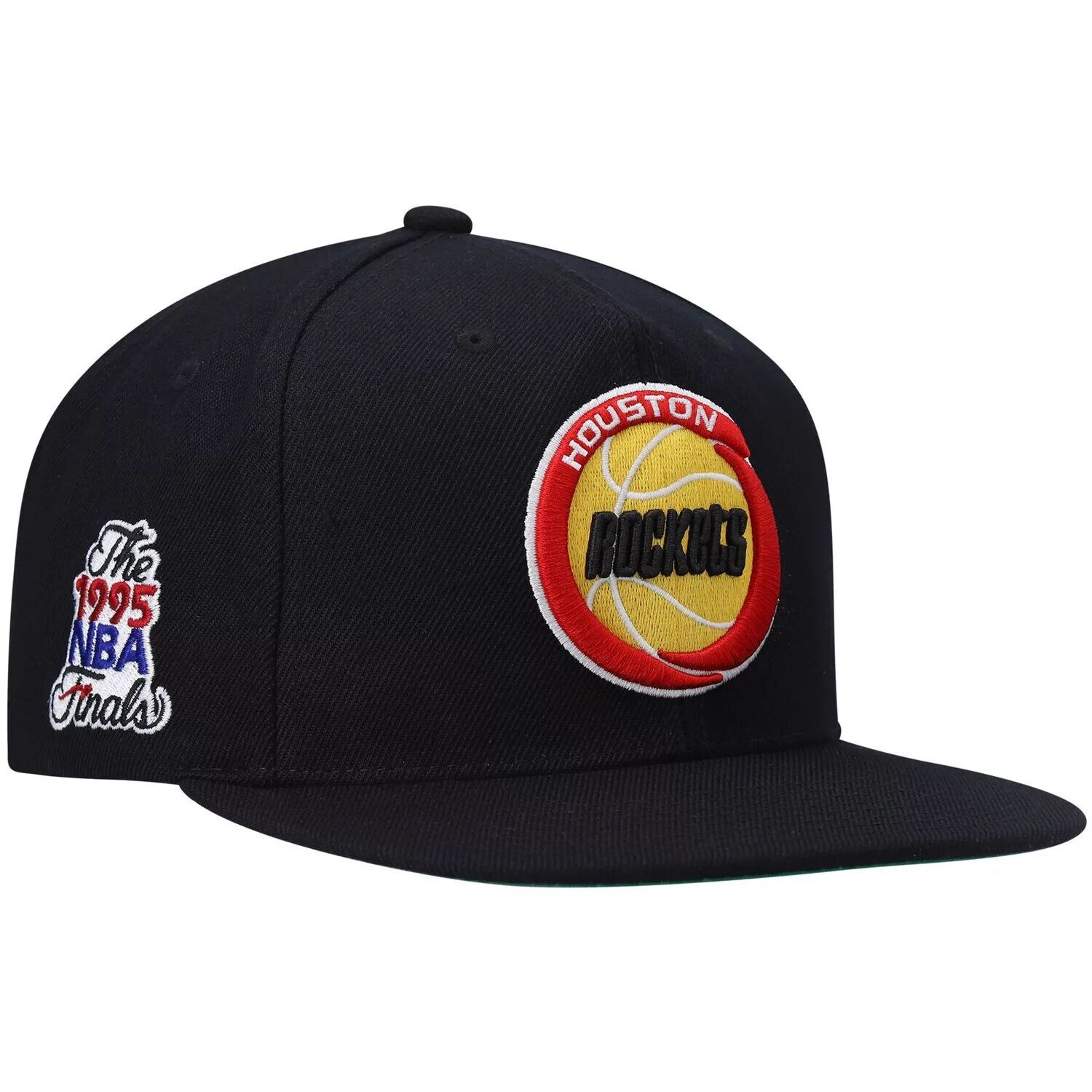

Мужская черная кепка Mitchell & Ness Houston Rockets Hardwood Classics 1995 NBA Finals Top Shot Snapback