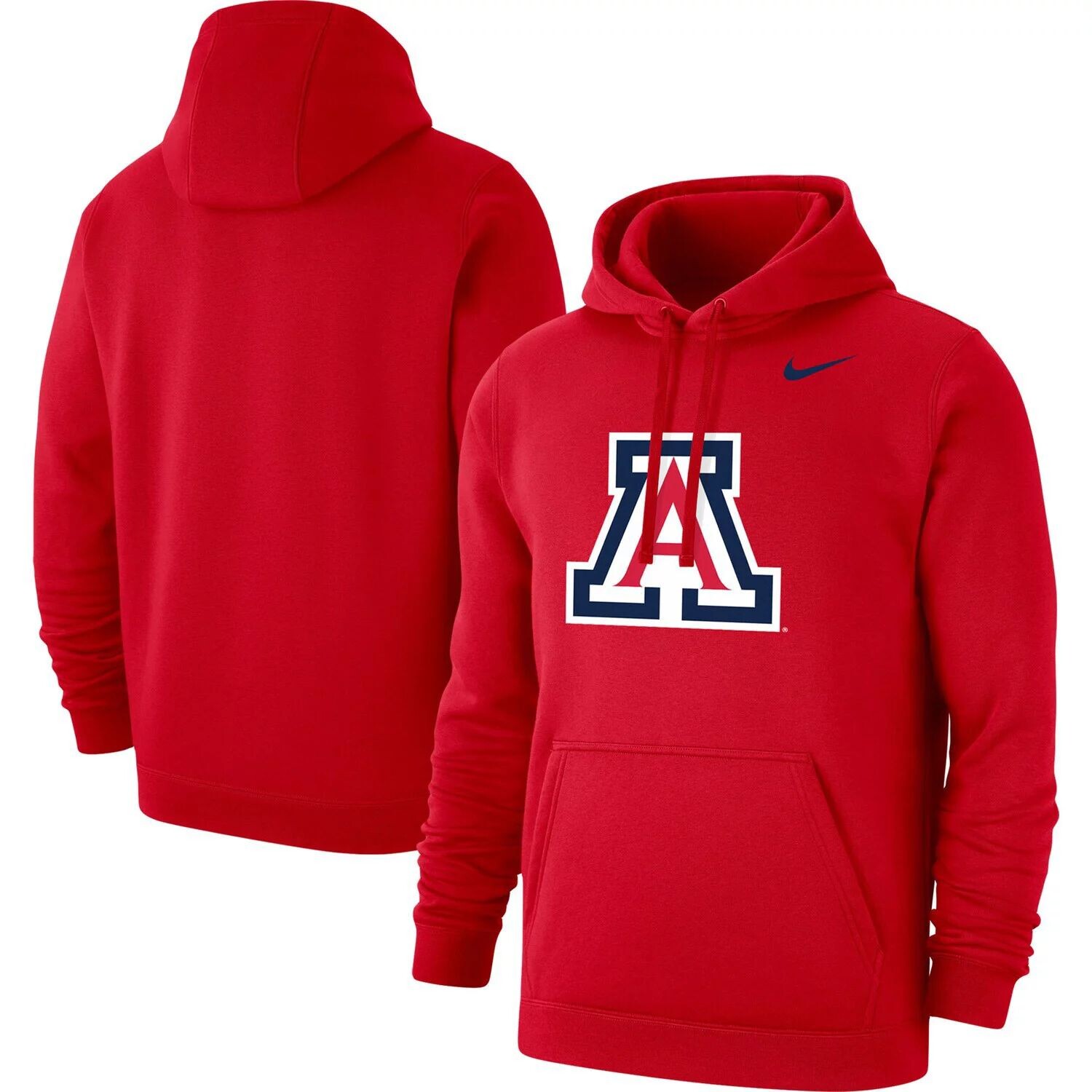 

Мужской красный пуловер с капюшоном и логотипом Arizona Wildcats Club Nike