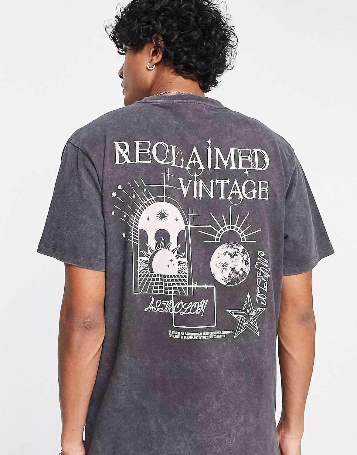

Черная футболка для скейтеров Reclaimed Vintage mystic, Черный