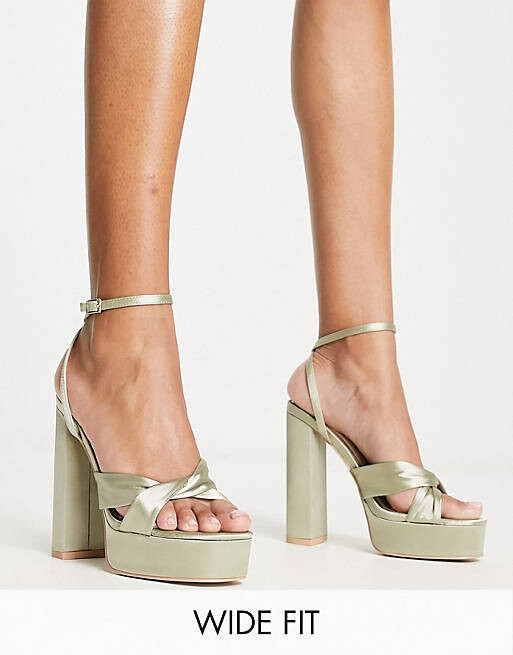 

Атласные босоножки на платформе Be Mine Wide Fit Margot