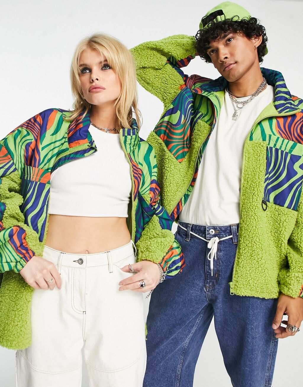 

Флис борг на молнии унисекс с принтом Reclaimed Vintage