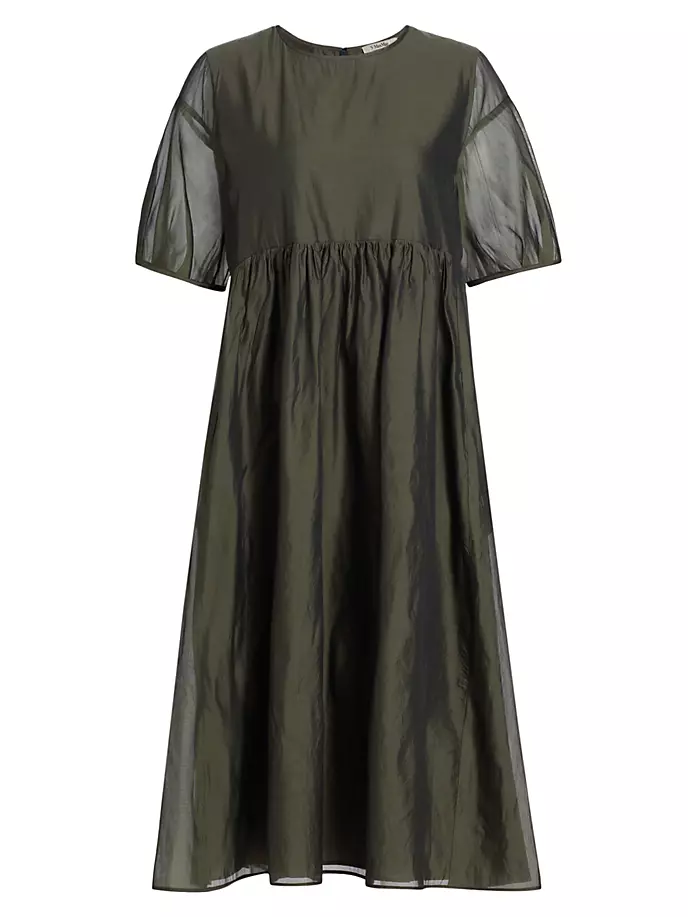 

Газовое платье-миди Fatoso Max Mara, цвет dark grey green