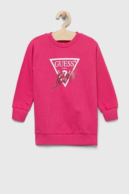 

Детское хлопковое платье Guess, розовый