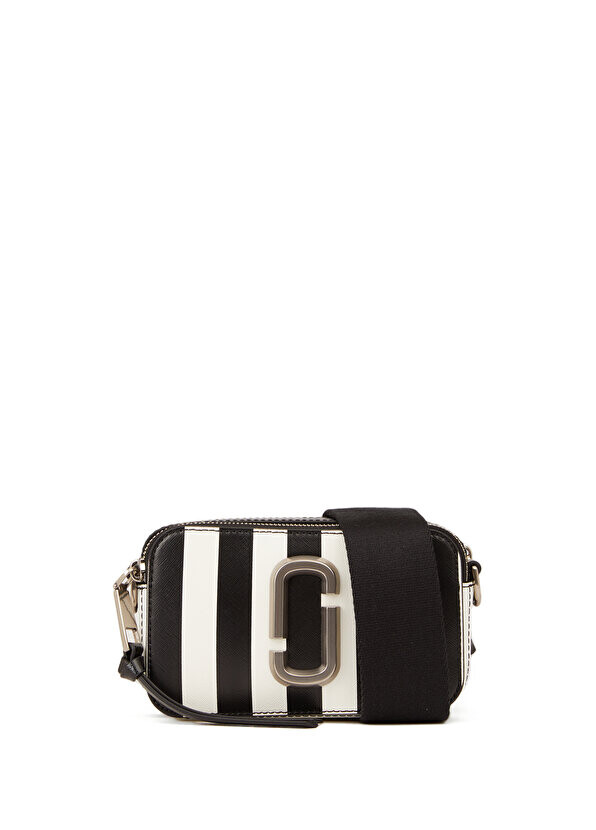 

Черно-белая женская кожаная сумка the snapshot Marc Jacobs