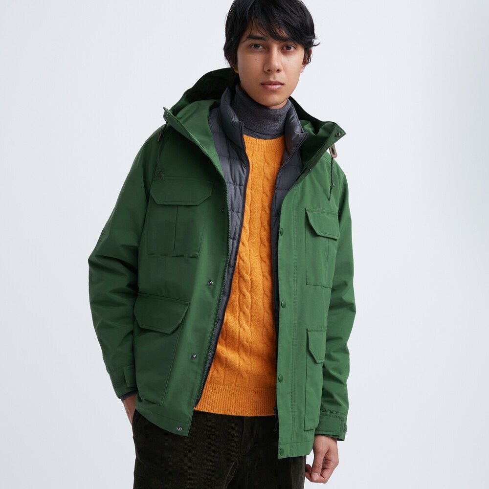 

Мужская одежда Uniqlo/женская одежда/альпинистская куртка для пар (прочная водонепроницаемая свободная осенняя одежда)
