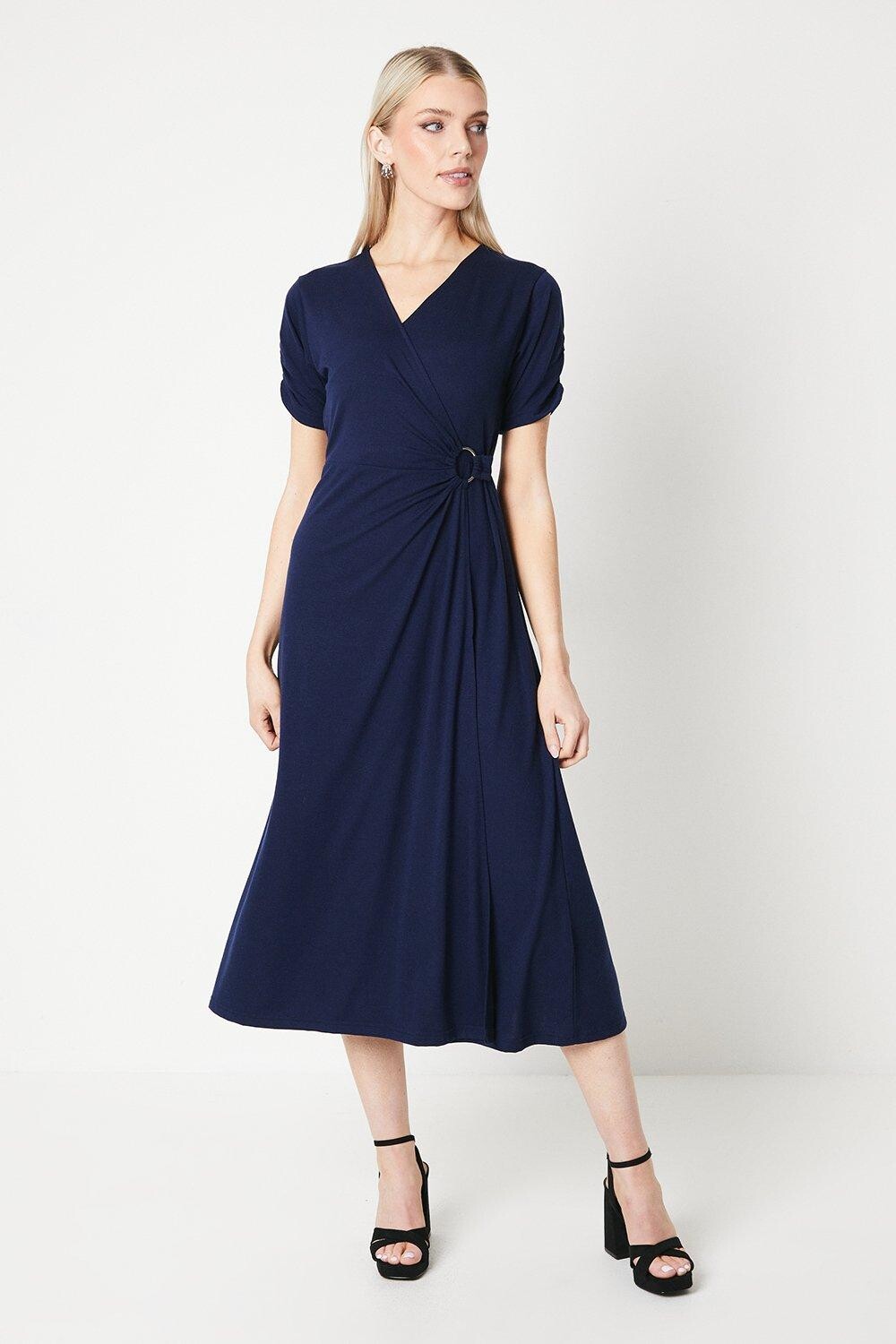 

Платье из джерси с запахом Debenhams, темно-синий