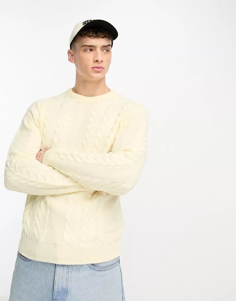 Белоснежный текстурированный свитер Another Influence