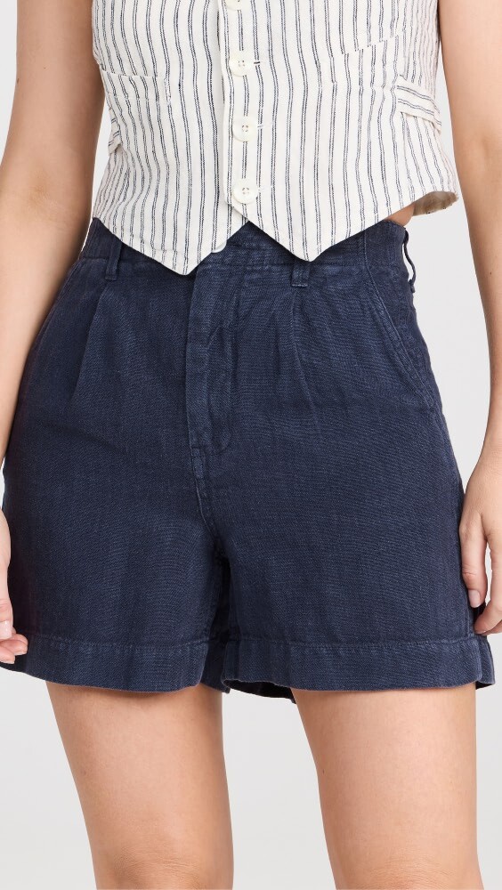 

Шорты Alex Mill Pleated Pull On, нави