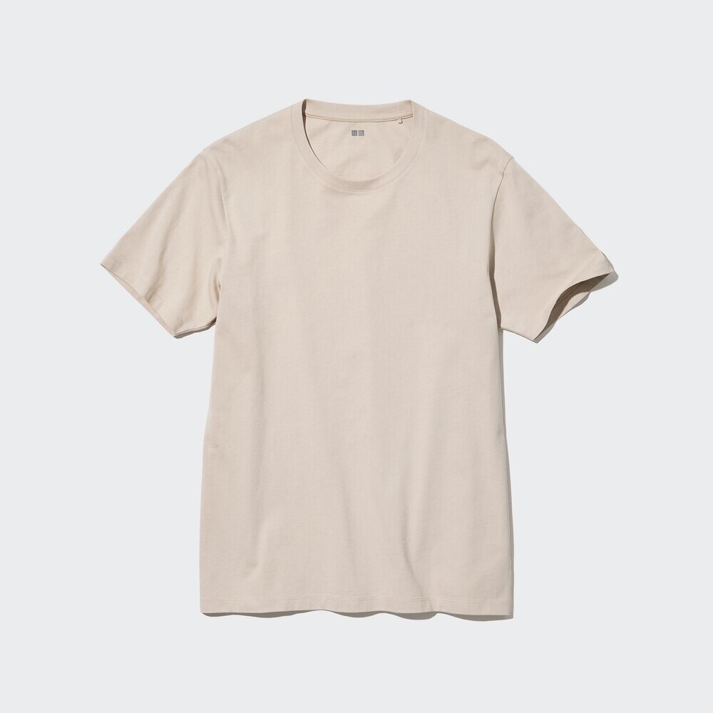 

Футболка Uniqlo Variety T Supima Cotton с круглым вырезом и коротким рукавом, бежевый