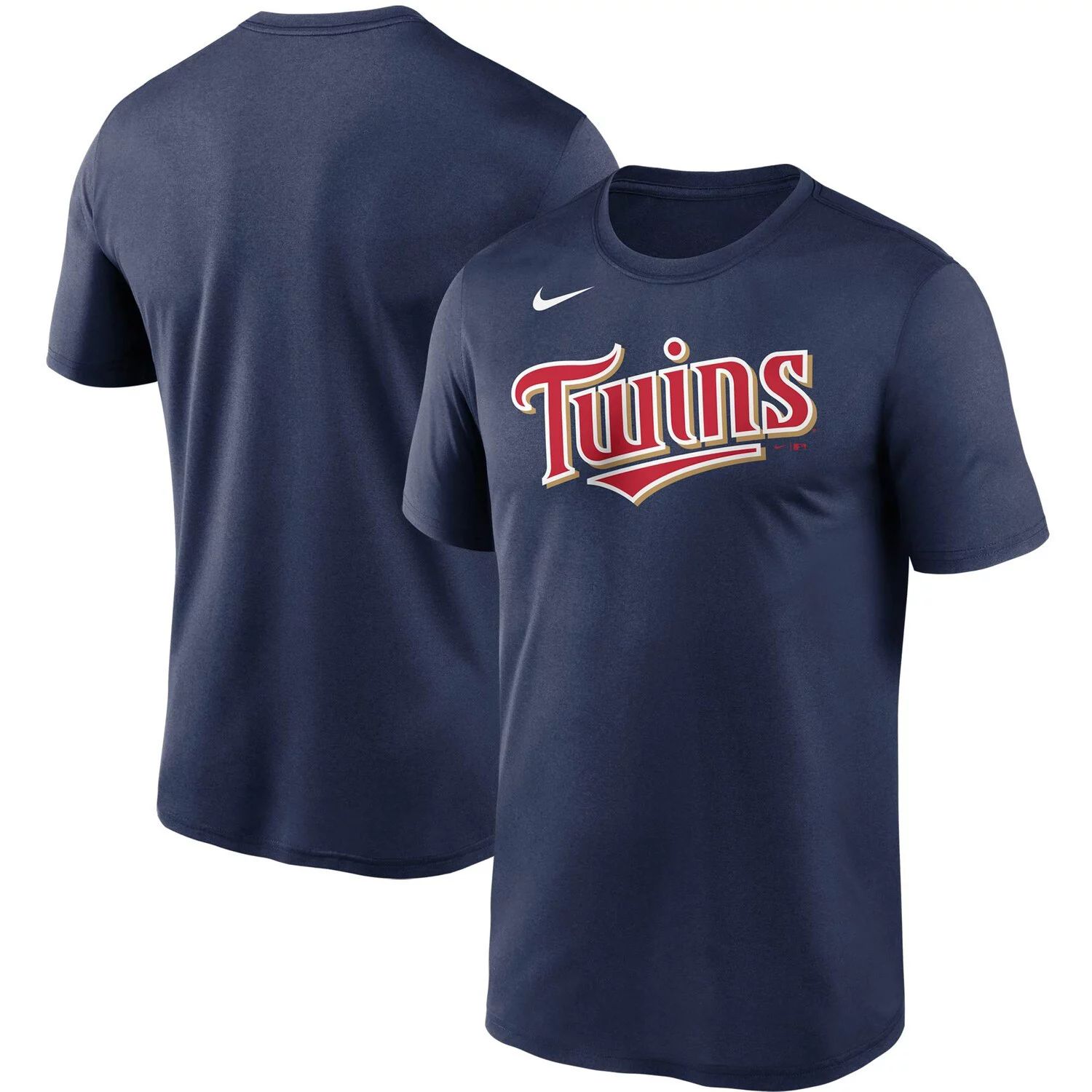 Мужская темно-синяя футболка Minnesota Twins Wordmark Legend Nike