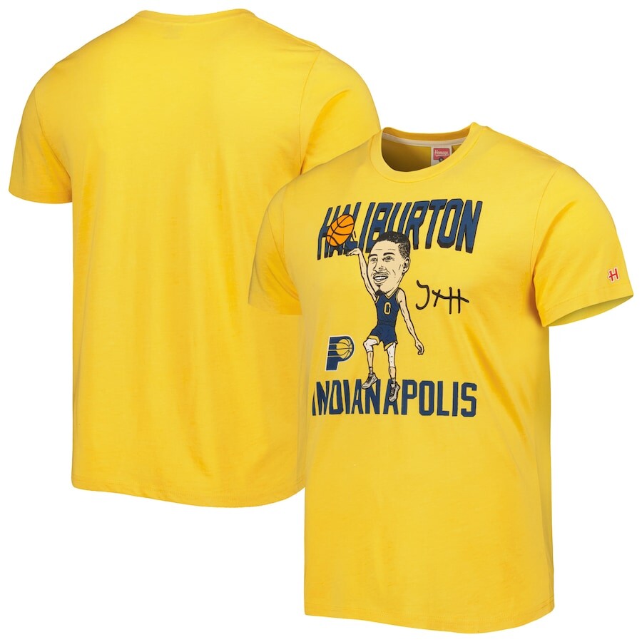 

Футболка с коротким рукавом Homage Indiana Pacers, золотой