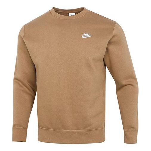 Толстовка Nike Sportswear Club Fleece Casual Sports Round Neck Pullover Khaki, хаки