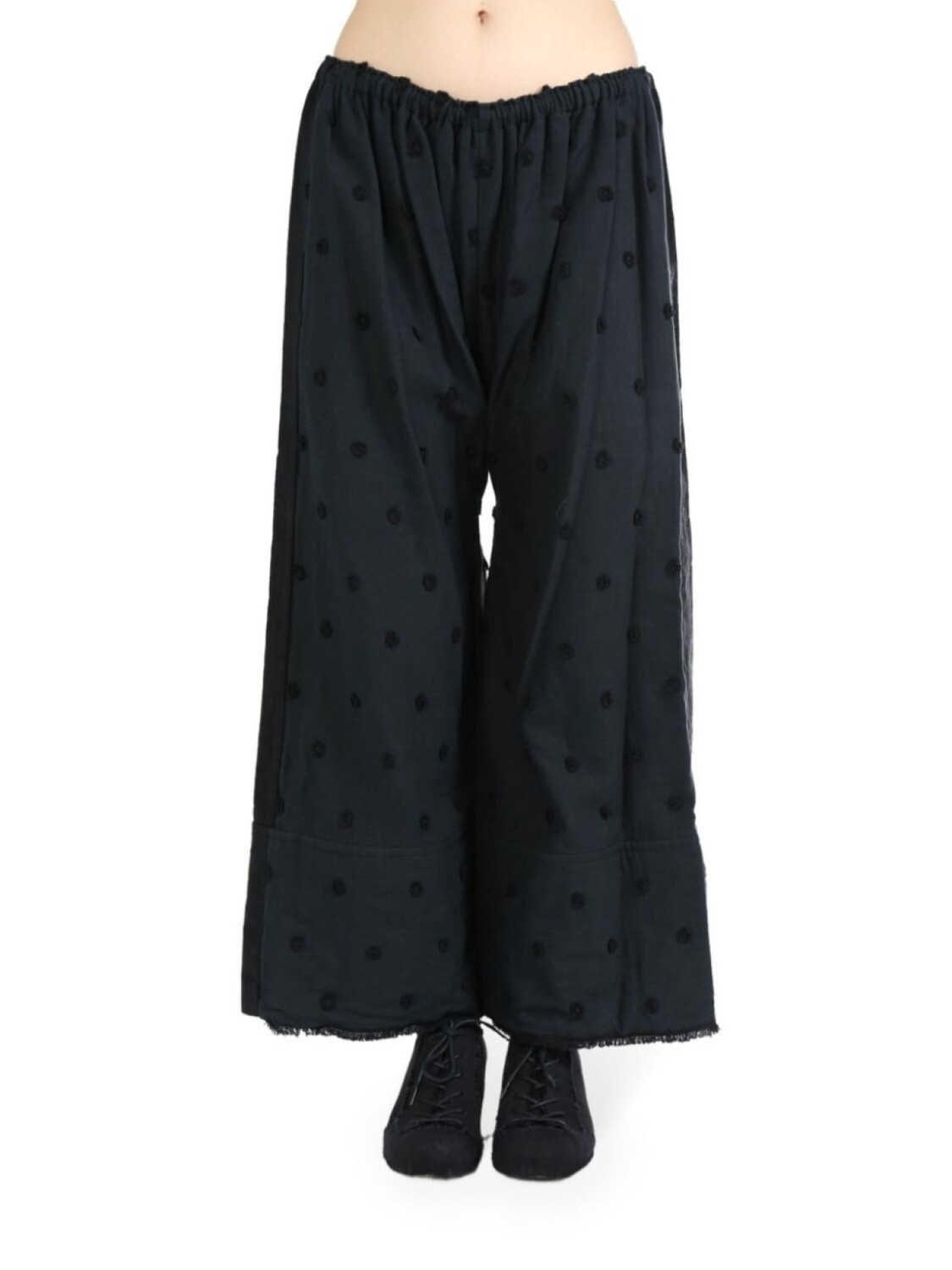 

Comme des Garçons TAO брюки с вышивкой в горошек, черный