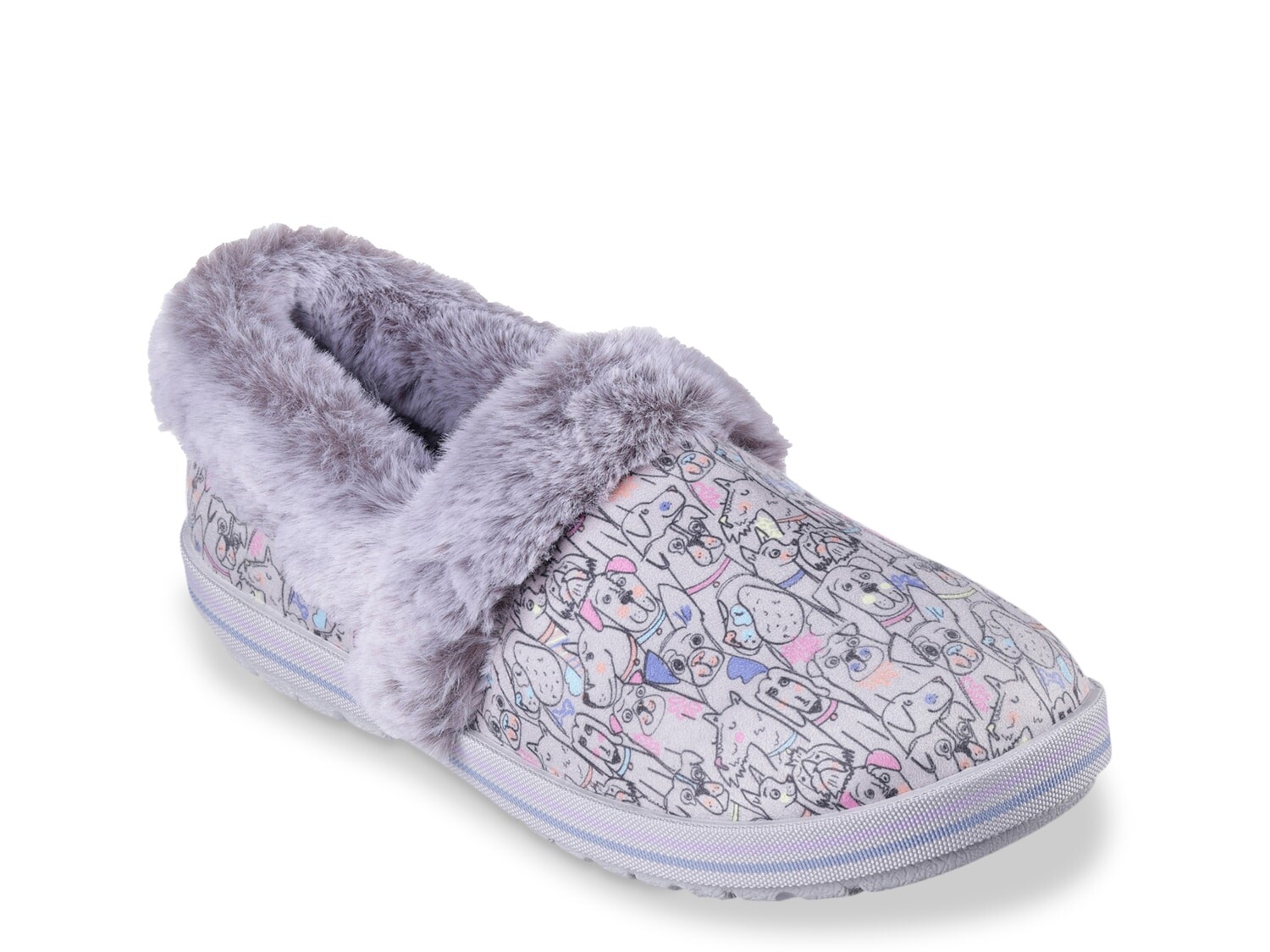 Слипоны Too Cozy Doodle Creations Skechers с принтом, серый