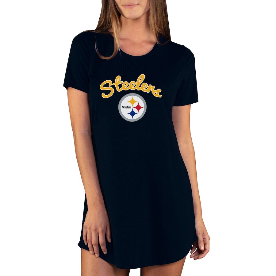 

Ночная рубашка Concepts Sport Pittsburgh Steelers, черный