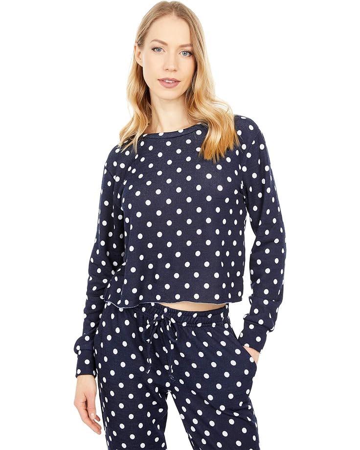 Брюки YMI Two-Piece Pullover & Pants Fleece Set, цвет Navy Polka Dot fashion 2022 summer new born baby clothes girls set baby 100% cotton polka dot suspender top bread pants two piece suit
