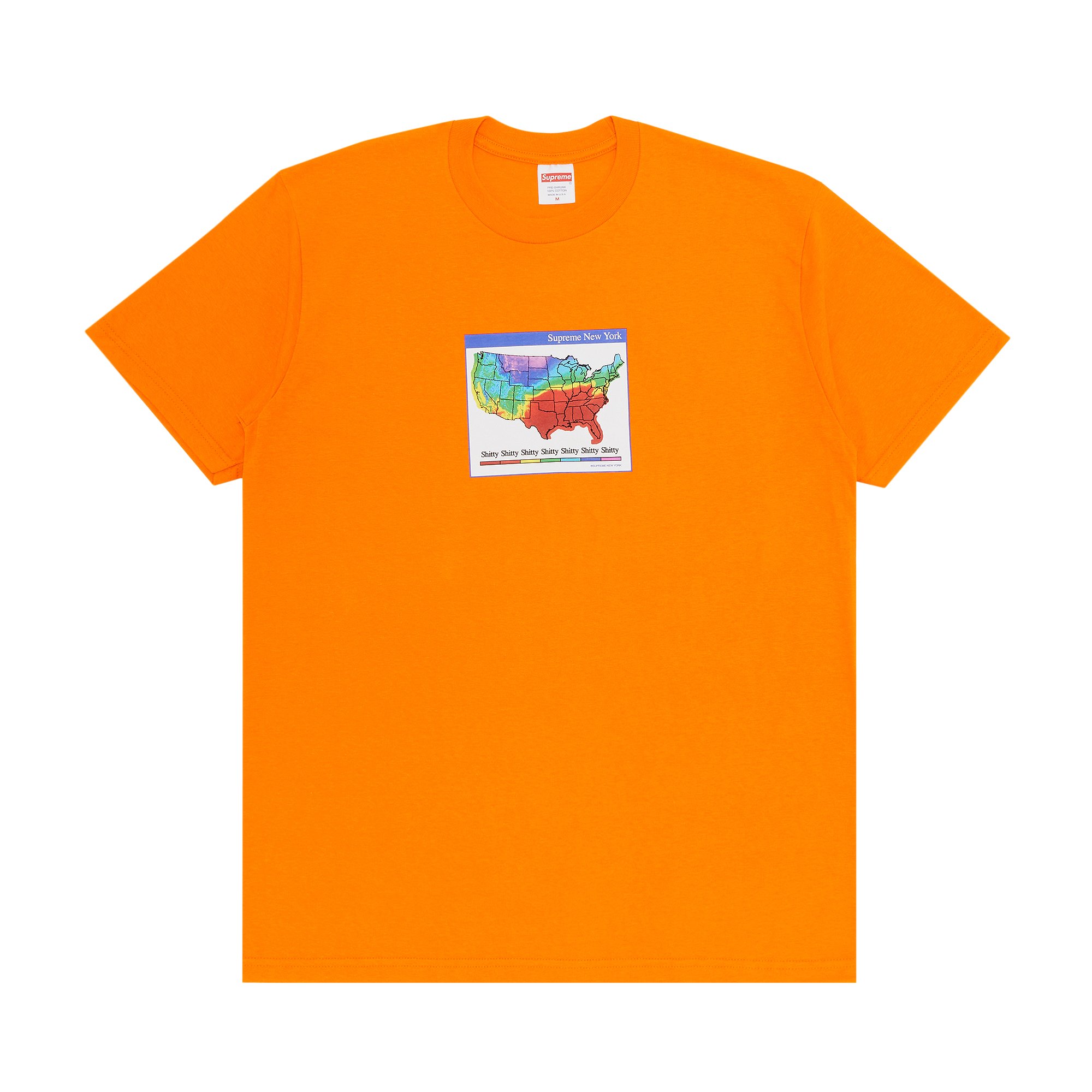 Футболка Supreme Weather, оранжевая футболка supreme worship оранжевая