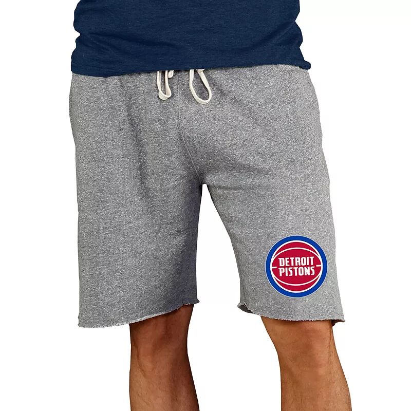 Мужские серые шорты College Concepts Sport для массового рынка Detroit Pistons