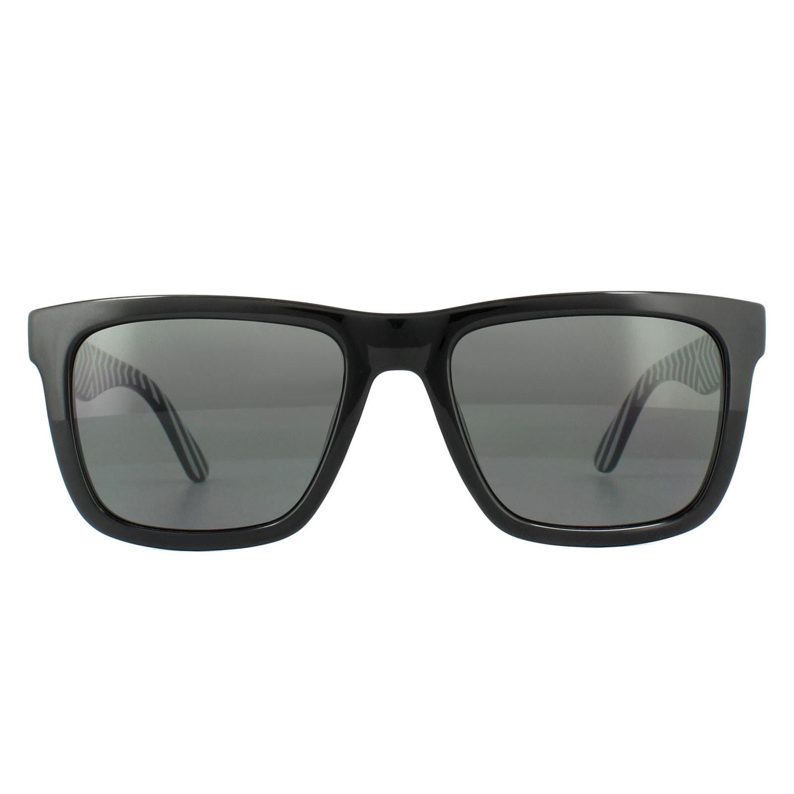 Прямоугольные черные серые солнцезащитные очки Lacoste, черный