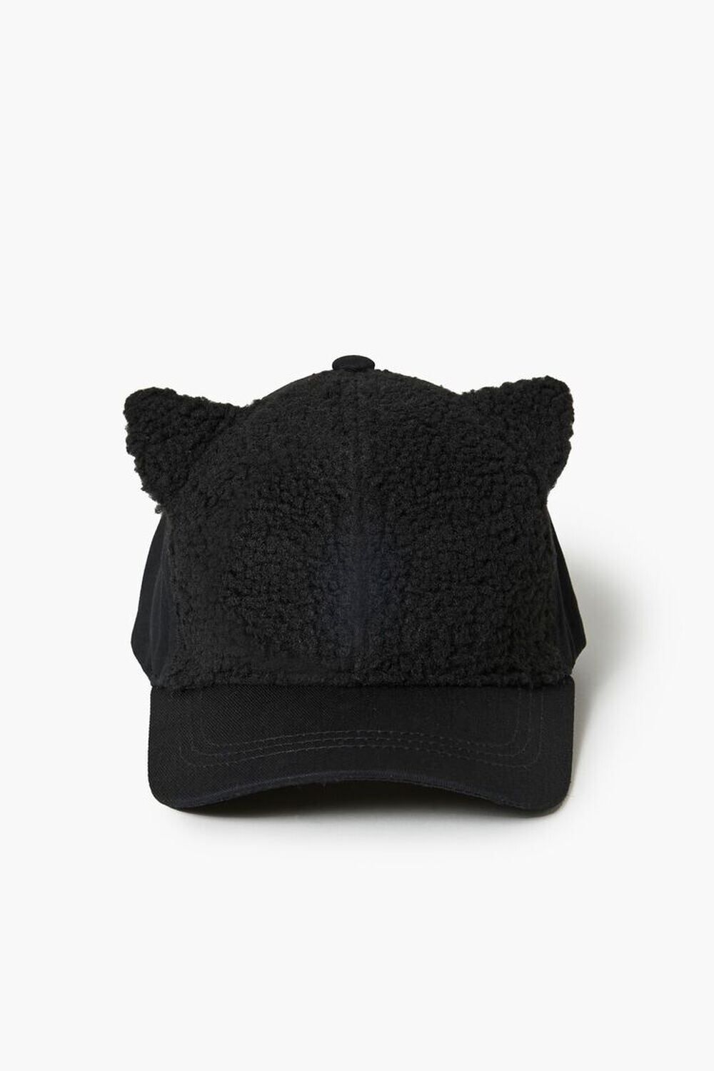 

Плюшевая бейсболка с кошачьими ушками для девочек Forever 21, черный