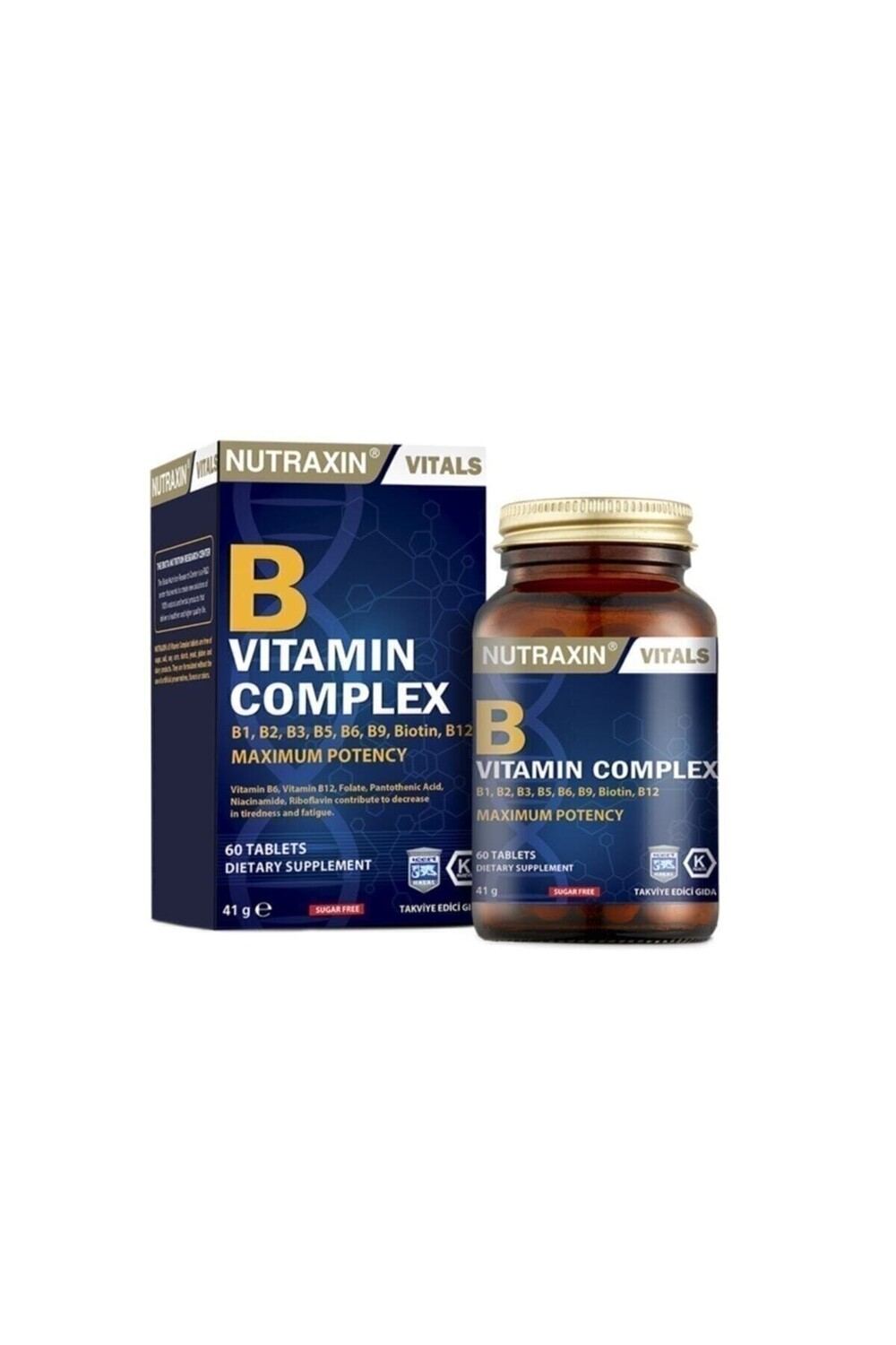 

Nutraxin Комплекс витаминов группы В 60 таблеток