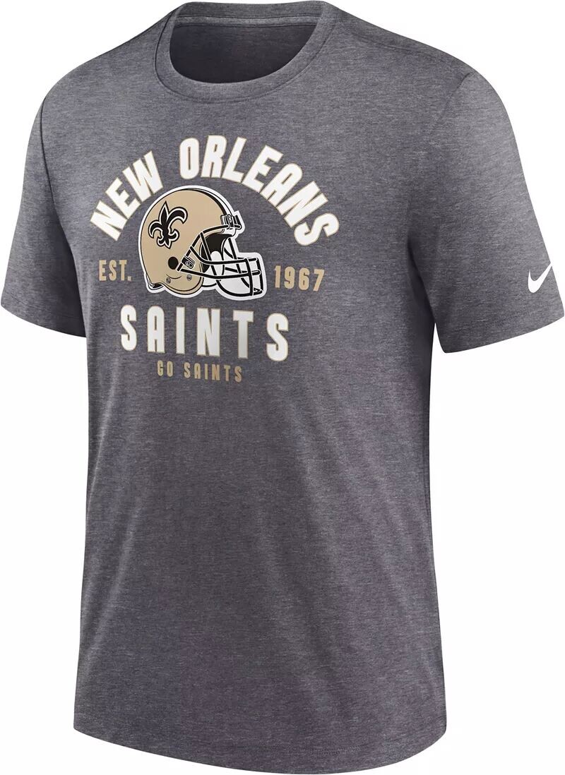 

Мужская темно-серая футболка Nike New Orleans Saints Blitz Stacked Heather