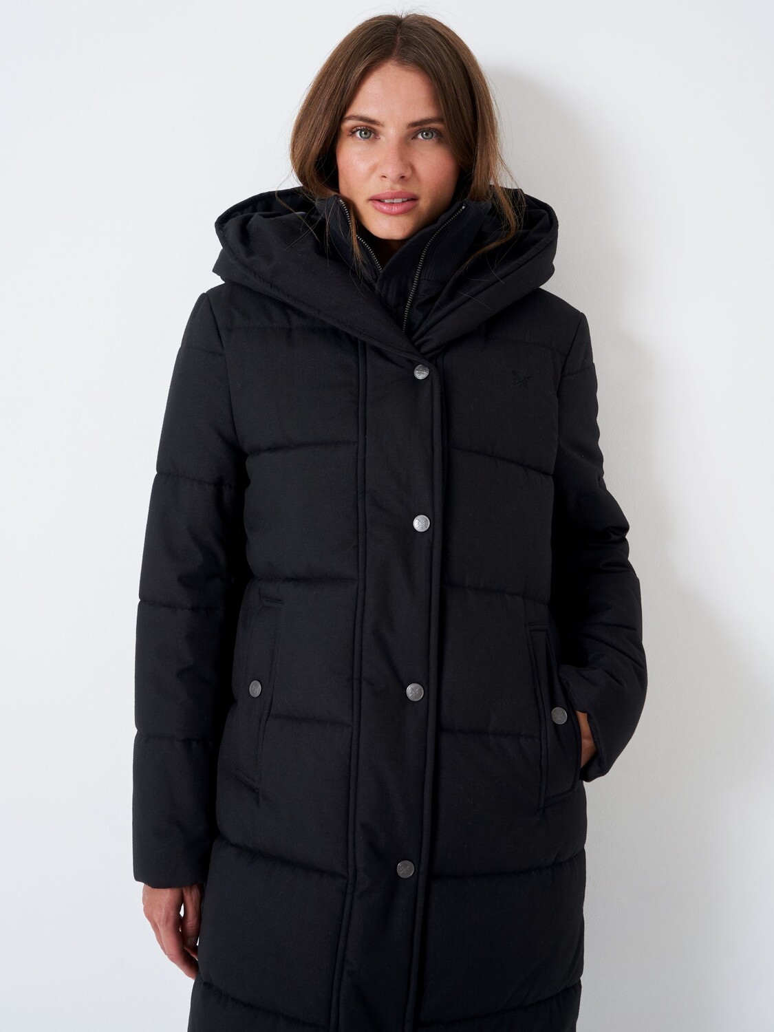 

Crew Clothing Удлиненное пальто с тяжелой подкладкой, черный