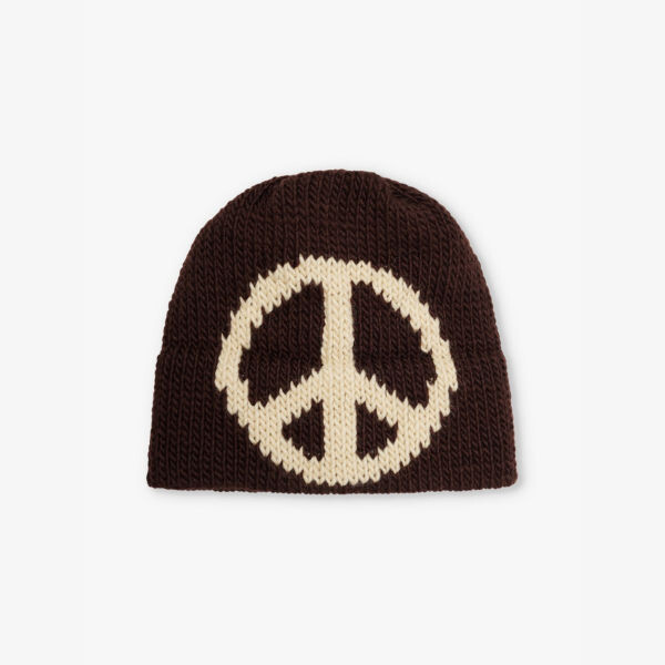 

Шапка-Бини из смеси шерсти и интарсии Peace Bailey Goldberg, коричневый