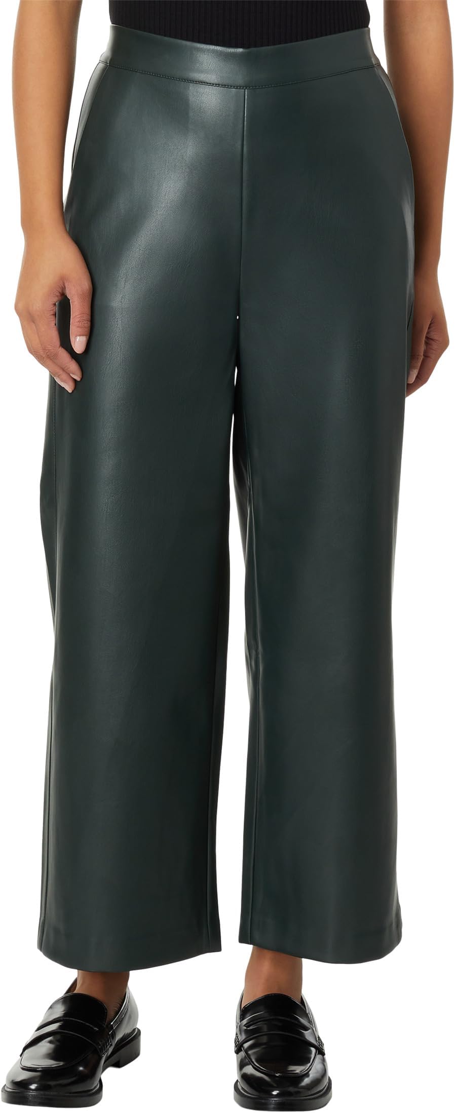 Кожаные укороченные широкие брюки Elliott Lauren, цвет Hunter
