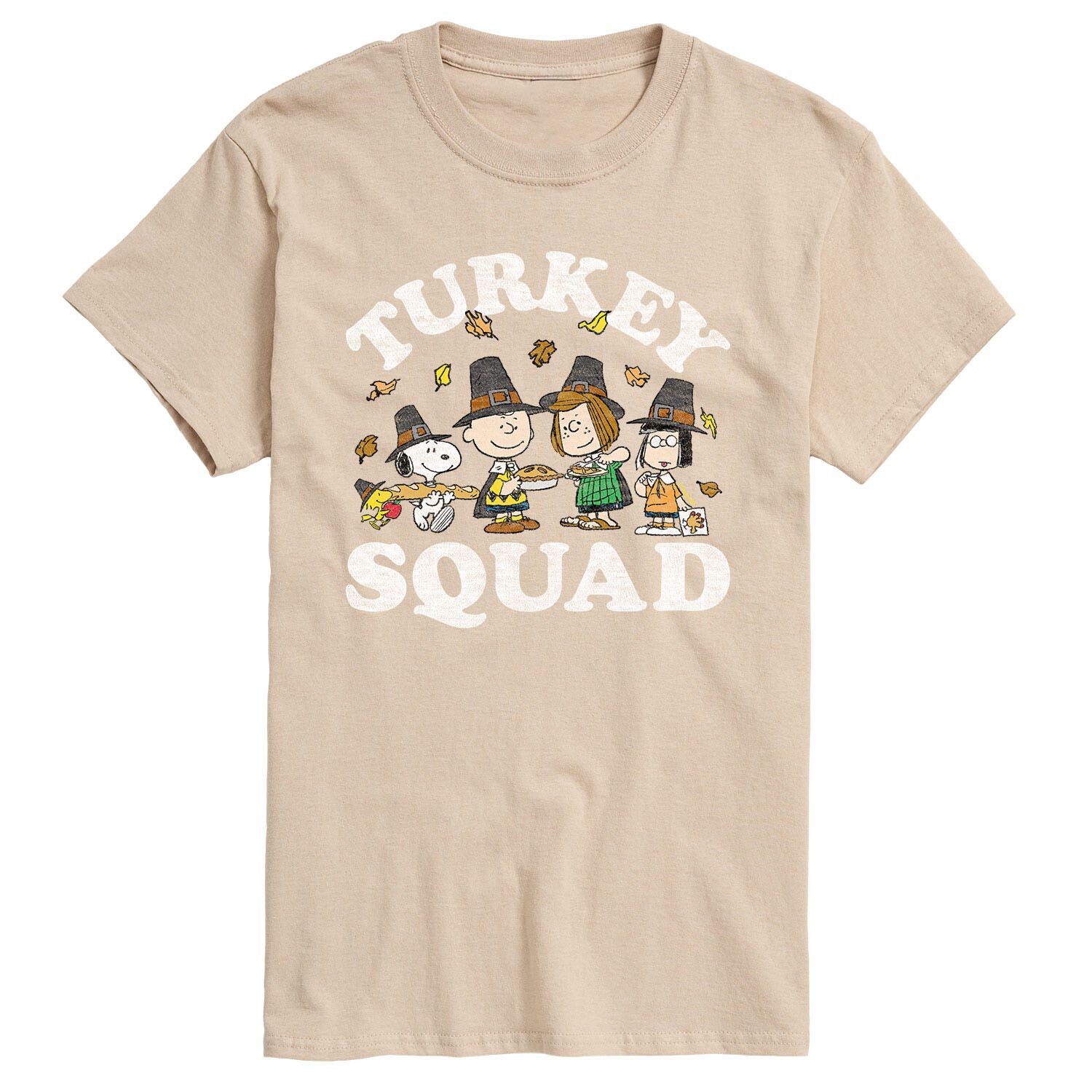 

Мужская футболка Peanuts Turkey Squad Licensed Character