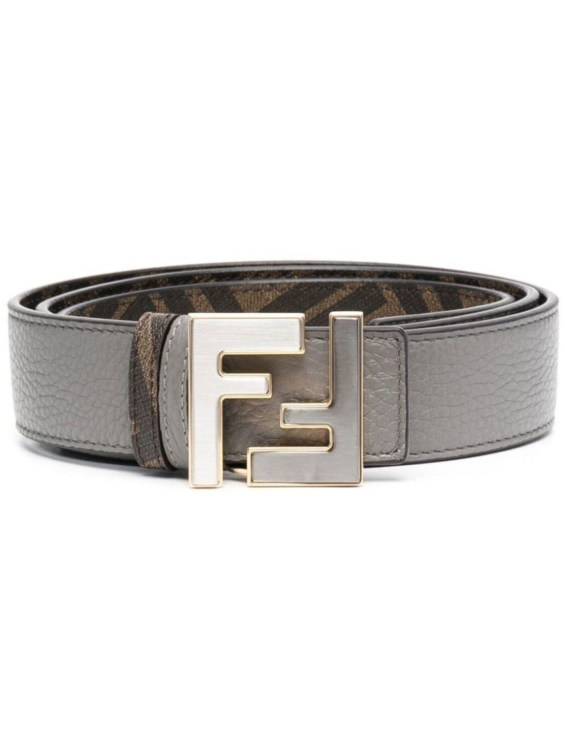 

FENDI ремень с пряжкой-логотипом FF, серый